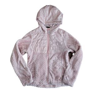 Girls Swiss Alps Light Pink Quilted Fleece Zip Up Jacket Size L 12